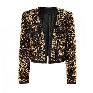 NEW PRODUCTSEEKER women's glamorous goldie short jacket in gold